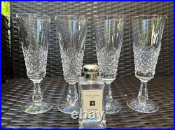 Exquisite Set of 4 WATERFORD CRYSTAL Kenmare (Cut) Fluted Champagne Glasses MINT