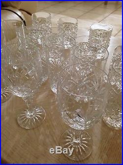 Exquisite lead crystal hand cut wine glass Set Lot 18 pieces