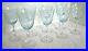 FOSTORIA Blue Navarre LARGE CLARET WINE Set of 8 Crystal Goblets 6 3/8