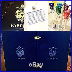 Faberge Crystal Champagne Glassware Tatiana Faberge Signed Set