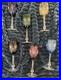 Faberge Odessa Crystal Colored Wine Glasses Set of 6