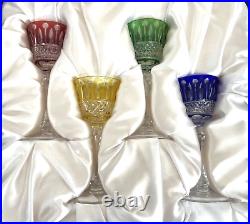 Fabergé Xenia Cut To Clear Crystal Cordial Liquor Glasses Set of 4 Original Box