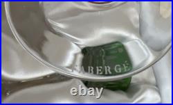 Fabergé Xenia Cut To Clear Crystal Cordial Liquor Glasses Set of 4 Original Box