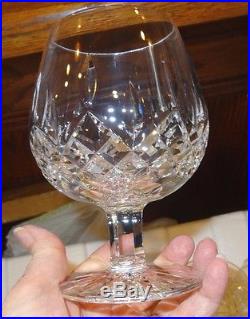 Fabulous Set Of 6 Waterford Lismore Cut Crystal Glasses 5-1/4 W Mint Cognac