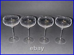 Fabulous Vintage Set of Four Wedgwood Vera Wang- Sequin Champagne Saucer