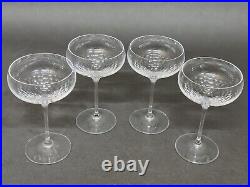 Fabulous Vintage Set of Four Wedgwood Vera Wang- Sequin Champagne Saucer