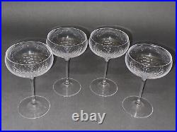 Fabulous Vintage Set of Four Wedgwood Vera Wang- Sequin Champagne Saucer