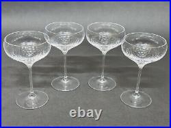 Fabulous Vintage Set of Four Wedgwood Vera Wang- Sequin Champagne Saucer