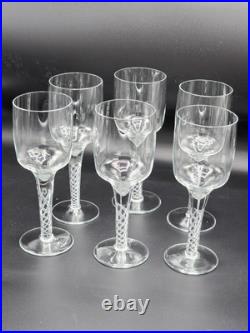 Fine Crystal Air Twist Wine Glasses Set of Six