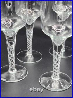 Fine Crystal Air Twist Wine Glasses Set of Six