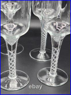 Fine Crystal Air Twist Wine Glasses Set of Six