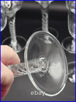 Fine Crystal Air Twist Wine Glasses Set of Six