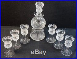 Fine Vintage Edinburgh Thistle Flower Potter Cut Crystal Cordial Set