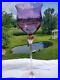 First Set (4) La Maison Murano Crystal Wine Glasses Amethyst/Pink Ice Stems