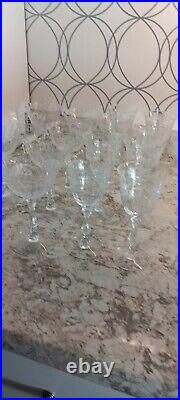 Fostoria/Lenox Clear Etched Stemware Navarre Service For 8, 48 Glasses