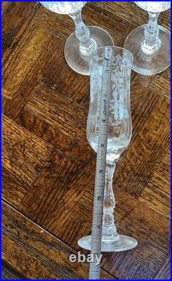 Fostoria Navarre Clear Crystal Fluted Champagne. Perfect. Sold As Set Of 4