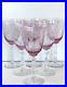 Fostoria Navarre Pink Water Goblets/Glasses Stemware Set Of (6) Etched MINT