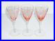 Fostoria Versailles Pink Crystal Stemware Water Goblets Glasses Set Of 3