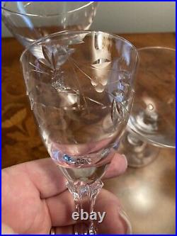 Fostoria etched glassware Nosegay pattern crystal set