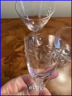 Fostoria etched glassware Nosegay pattern crystal set