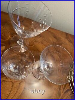 Fostoria etched glassware Nosegay pattern crystal set