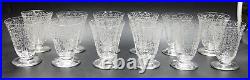 French Baccarat Crystal Michelangelo Glassware Set with Green Glasses 135 Pieces