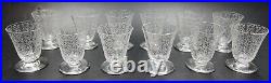 French Baccarat Crystal Michelangelo Glassware Set with Green Glasses 135 Pieces