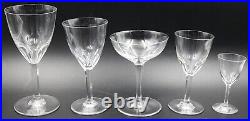 French Baccarat Crystal Zurich 55 Pieces Glassware Glasses Set 20 Water Glasses