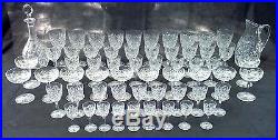 French Baccarat Glasses Bogota Cut Crystal Stemware Glassware Set 60 Pieces