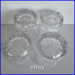 Frobisher Crystal Tudor Old Fashioned Glasses Set of Four -Hard To Find