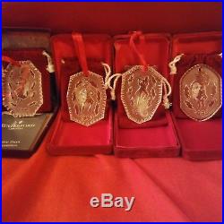 Full Set 12 Waterford Crystal 12 days of Christmas Ornaments 1982-95