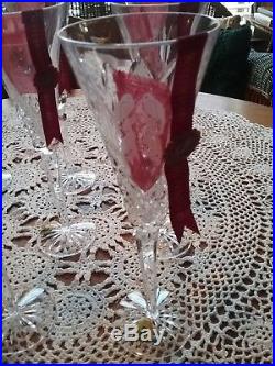 Full set WATERFORD CRYSTAL 12 DAYS OF CHRISTMAS Flutes Neiman Marcus Box