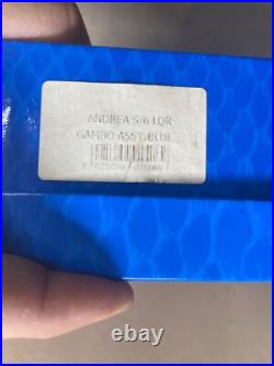 G A CRYSTAL ITALIAN WINE GOBLETS Small Glasses Blue and Clear set in box