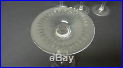 GORGEOUS SET/4 HIGH QUALITY CUT CRYSTAL WINE / CLARET GOBLETS with GOLD RIMS