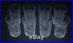 Gorgeous Set Of 8 Waterford Crystal 12 0z. Tumblers Glasses Alana Pattern
