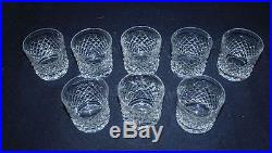 Gorgeous Set Of 8 Waterford Cut Crystal Old Fashioned Glasses Tumblers Alana