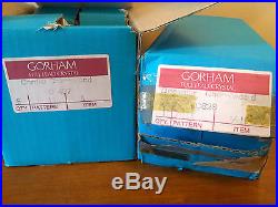 GORHAM CHERRYWOOD Crystal Cordial Set NIB Decanter & 8 Cordials Stickers 1986