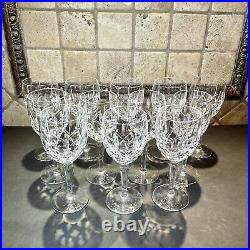 GORHAM CRYSTAL LADY ANNE STEMWARE WATER GOBLET GLASS 7 5/8 SIGNED Set 12