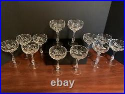 GORHAM Crystal Chapelle Pattern Champagne Sherbet Glass 6 1/4 Set of 12