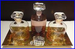 GREAT Waterford Crystal REBEL (2015-16) 4 Piece Set Decanters and Tray in Box