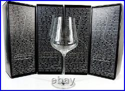 Gabriel-Glas One For All Set of 4 Brand New Signed Wine Folly Crystal Wine Glass