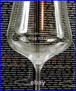 Gabriel-Glas One For All Set of 4 Brand New Signed Wine Folly Crystal Wine Glass