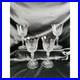 Galway Irish Crystal Longford Red Wine Stems Set of 4 Cut Glass 7 inch Ireland