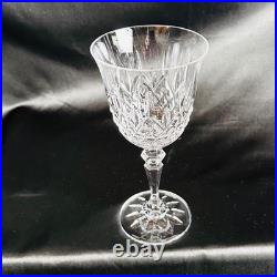 Galway Irish Crystal Longford Red Wine Stems Set of 4 Cut Glass 7 inch Ireland