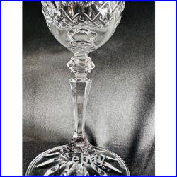 Galway Irish Crystal Longford Red Wine Stems Set of 4 Cut Glass 7 inch Ireland