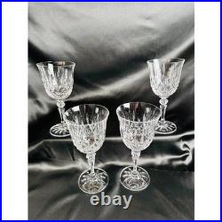 Galway Irish Crystal Longford Red Wine Stems Set of 4 Cut Glass 7 inch Ireland