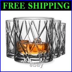German Crystal Glassware Set for Whiskey & Cocktails 11 Oz, Dishwasher Safe