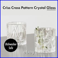German Crystal Glassware Set for Whiskey & Cocktails 11 Oz, Dishwasher Safe