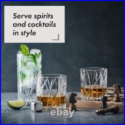 German Crystal Glassware Set for Whiskey & Cocktails 11 Oz, Dishwasher Safe
