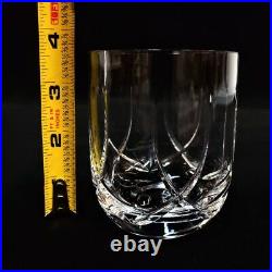 Glasses 4 Crystal Clear Cut Glass Accent Tumbler Cup Stemless Drinkware Set Old